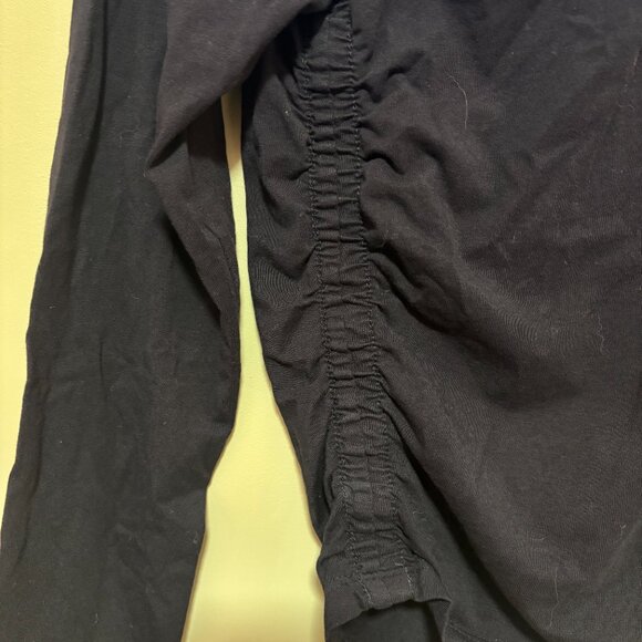 NWOT Ardene Black Ruched Long Sleeve Top - Picture 3 of 4